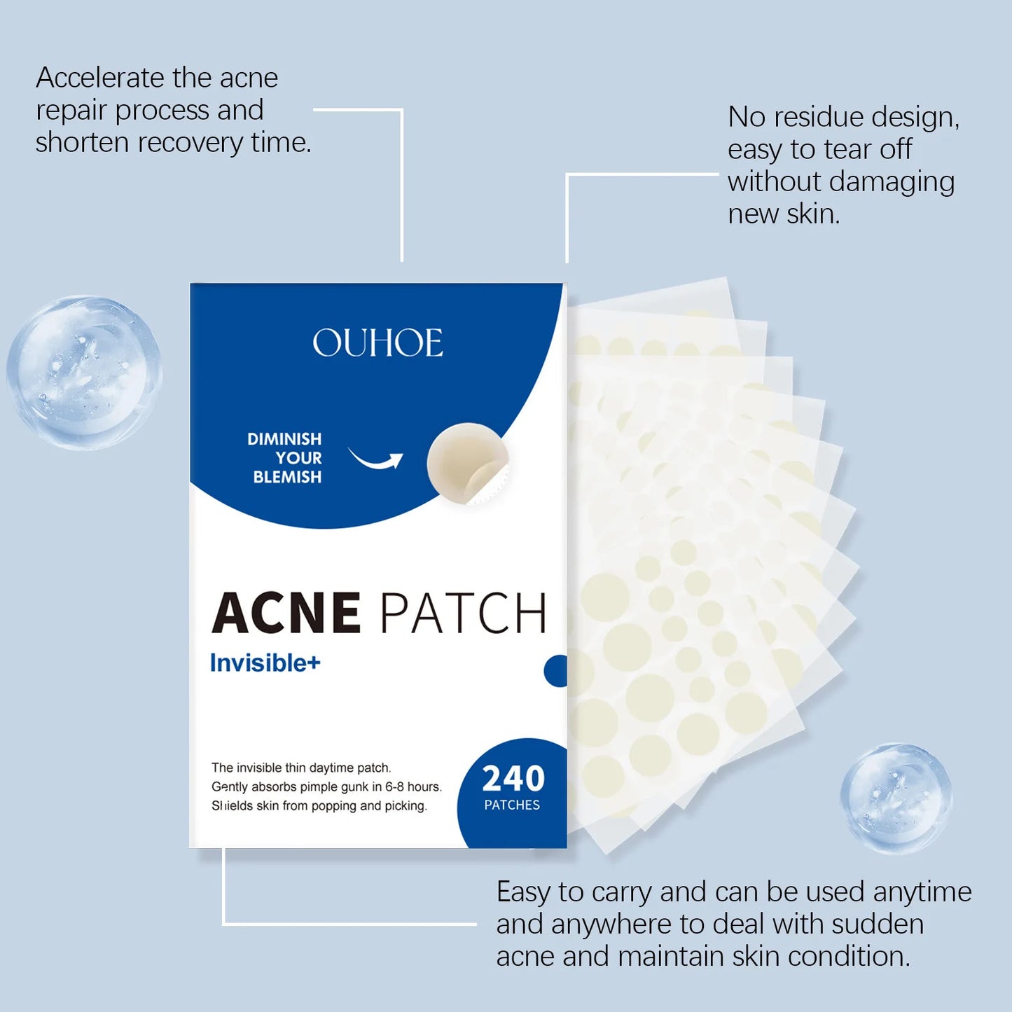 Invisible Acne Patches Face Spot Scar Care Pimple Remover