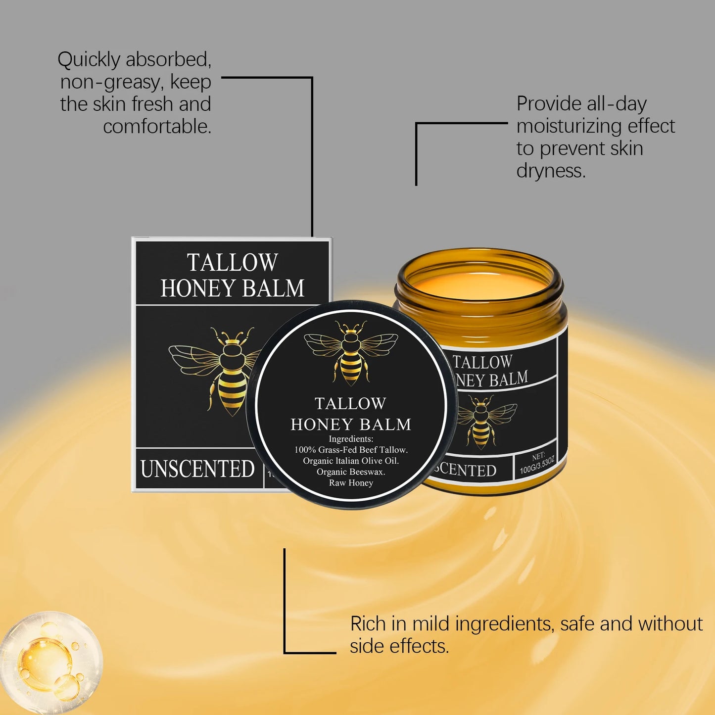 Beef Tallow for Skin Tallow and Honey Balm