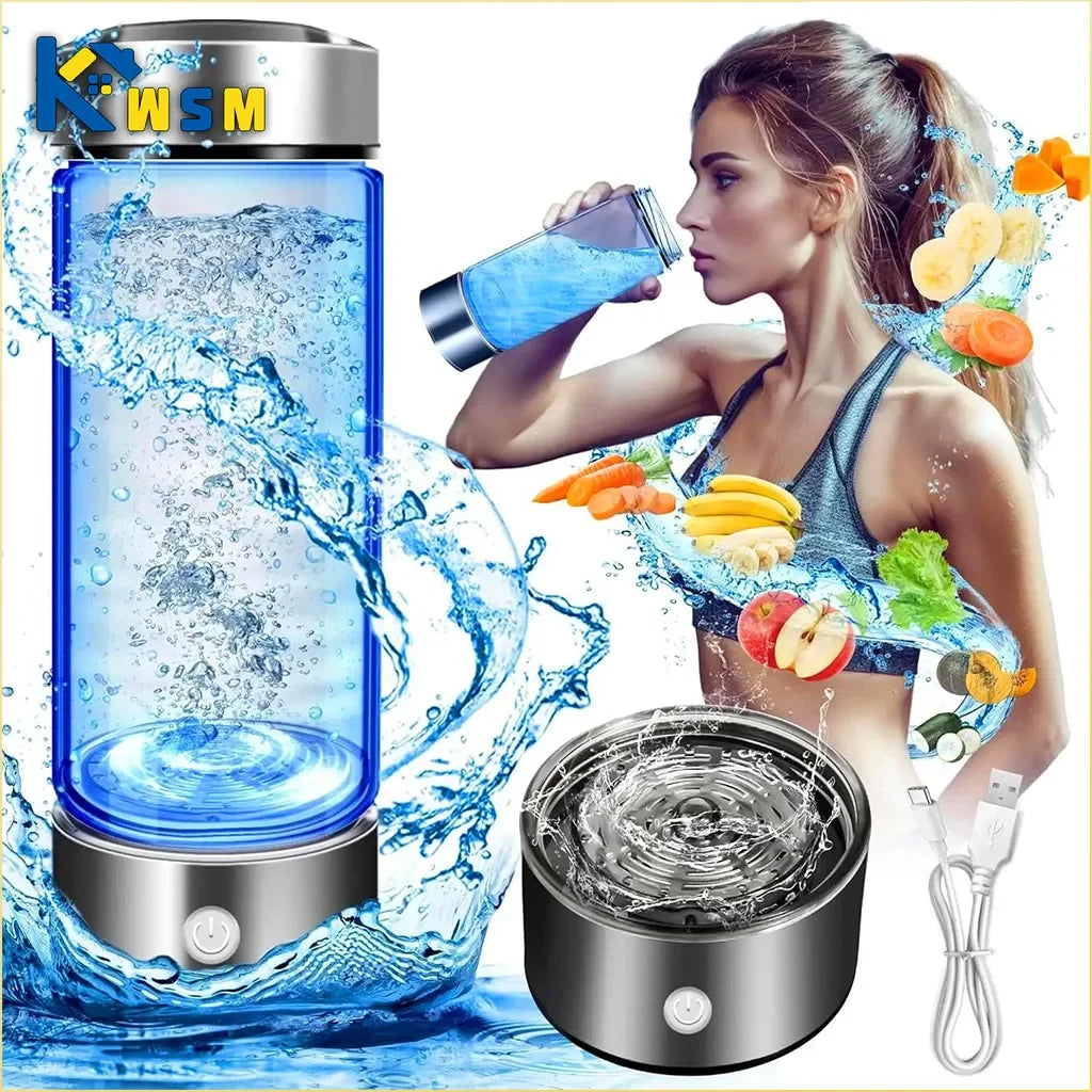 420ML Hydrogen Oxygen Water Cup H2 Inhalation Device Water Bottle