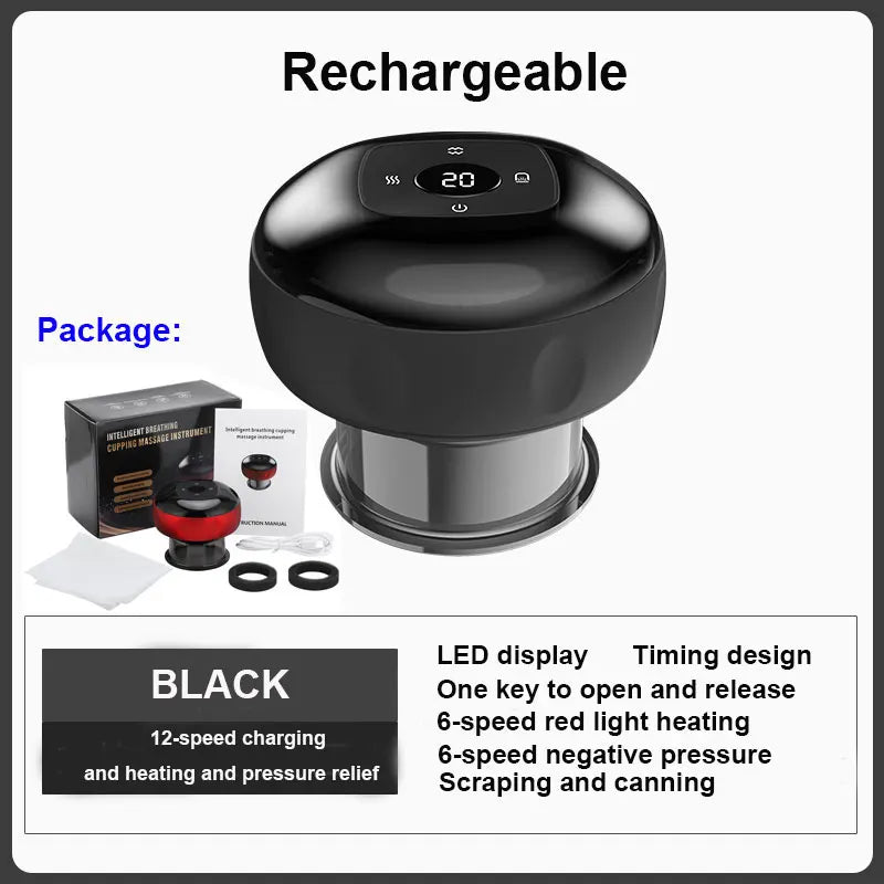 Electric Vacuum Cupping skin Scraping Massager